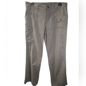 Lady Hathaway Women's Olive Green Cargo Utility Military Convertible Pants S 14